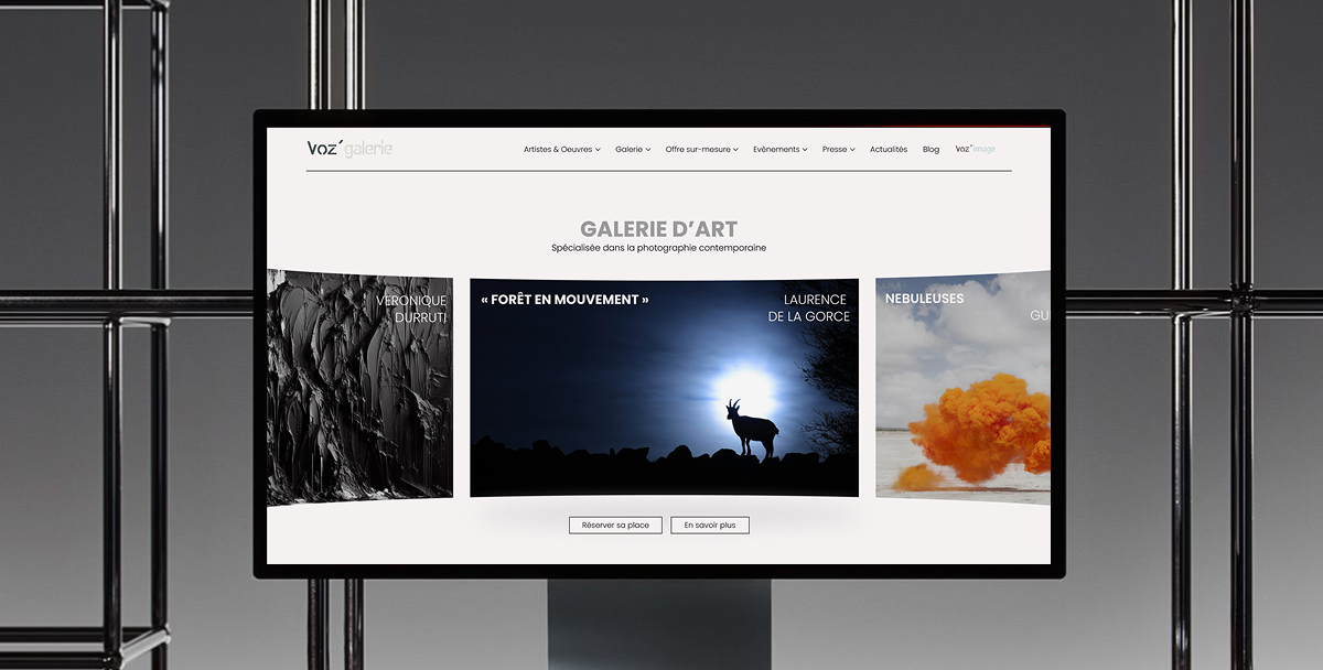 Voz' Galerie — Mockup